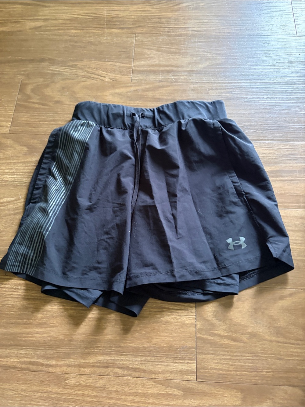 Under Armour Black Skort with Gray Striped Side Panel